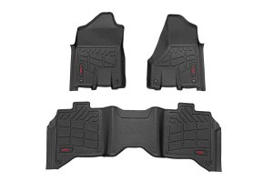 Ram 2500 Floor Mats - Front & Rear - Rough Country - Sure-Fit - '19-'24